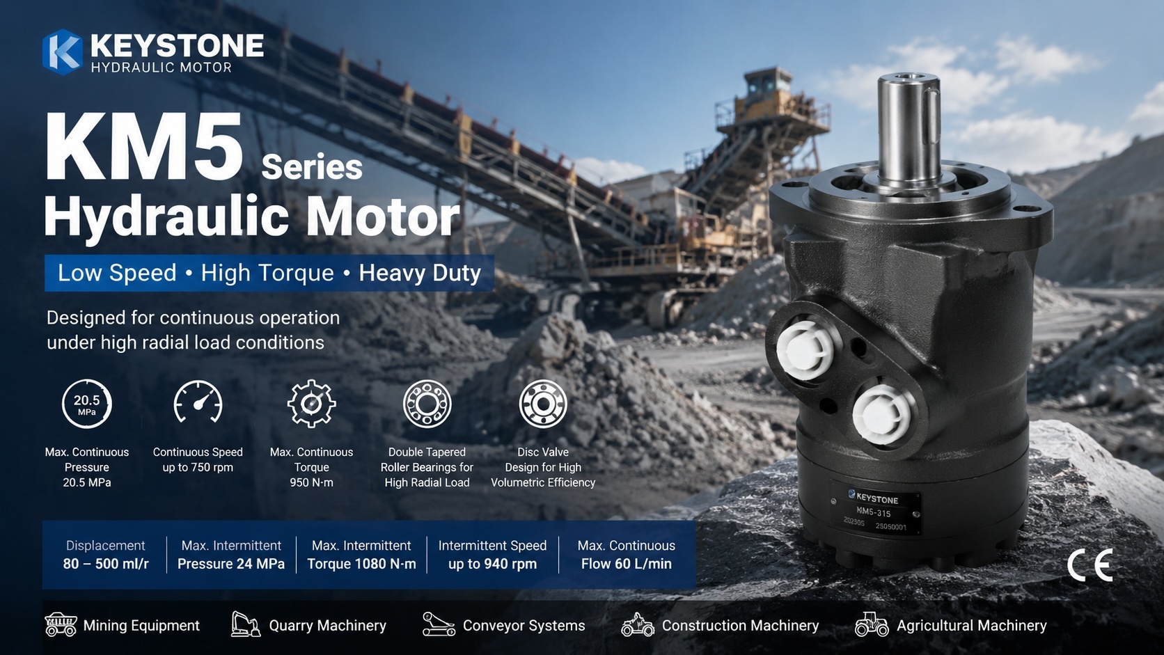 Últimos blogs da empresa sobre Motor hidráulico KM5 em equipamentos de mineração: gerenciando alta carga radial e garantindo sistemas de acionamento industrial estáveis ​​na Itália