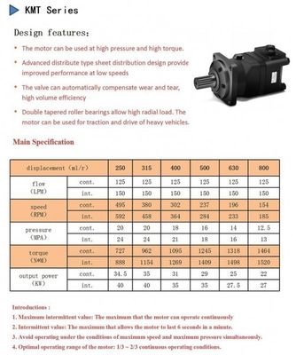 comprar Pistão radial do motor hidráulico de alta velocidade do OMR 380rpm do KMT com engrenagem de Gerolor online manufacture